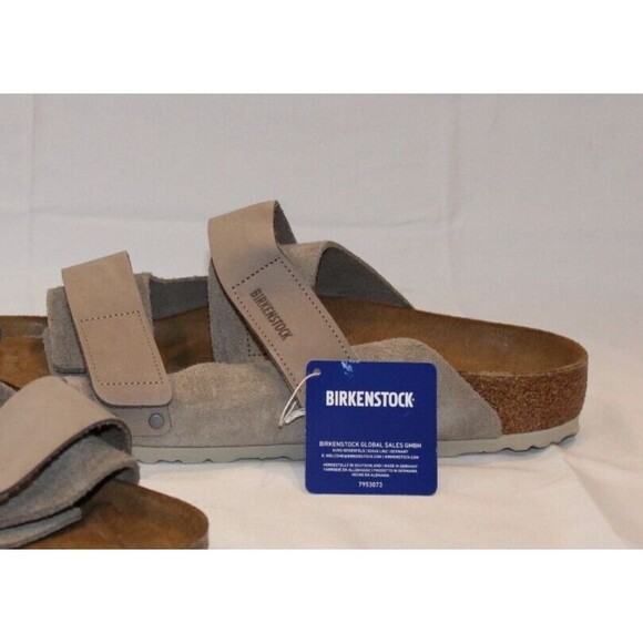 BIRKENSTOCK Uji Regular Fit Slide Sandal Digital TAN Genuine Leather Men - Picture 4 of 6